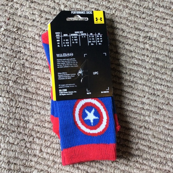 Under Armour Captain America Socks Sold In Bundle - Picture 2 of 2