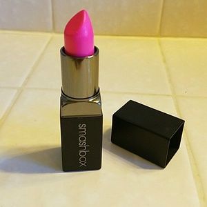 Smashbox shock me pink matte lipstick.