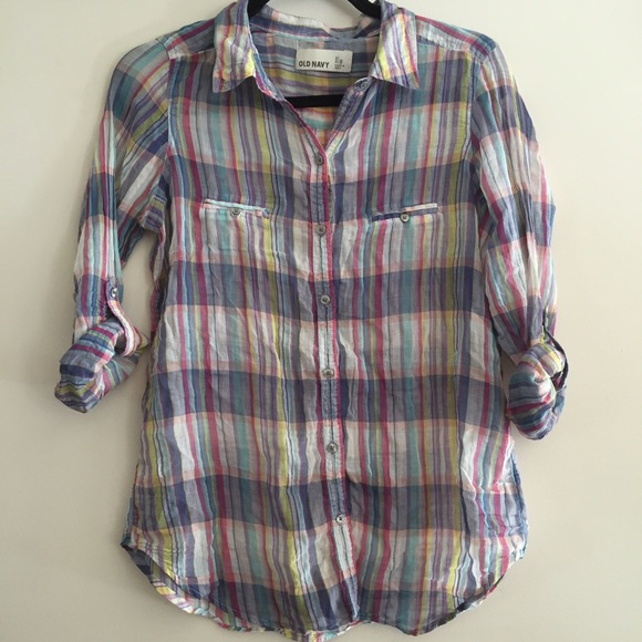 Old Navy Sheer Button-Down