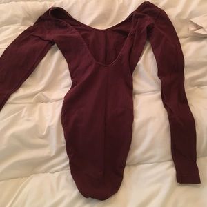 American apparel u back body suit