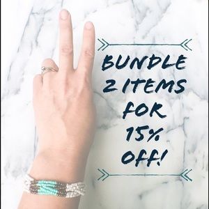 Bundle 2 items for 15% off! This weekend only!