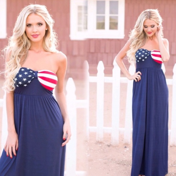 Dresses & Skirts - AMERICAN FLAG MAXI DRESS 5⭐️BUYER RATED⭐️