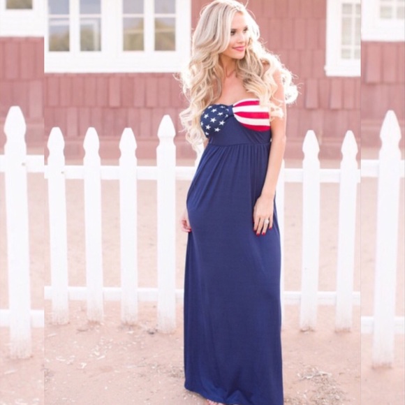 AMERICAN FLAG MAXI DRESS 5⭐️BUYER RATED⭐️ - Picture 2 of 5