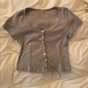 American Apparel 2x1 Rib Crop Top