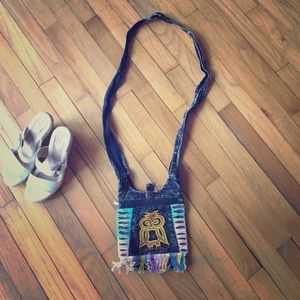 Boho owl satchel