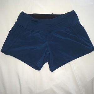 Blue Lululemon run times short