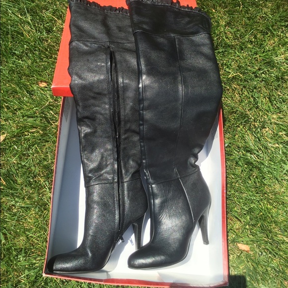 Black over the knee boots