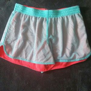 Reversible mesh athletic shorts.