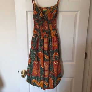African print summer bubble dress made in Ghana M