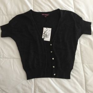 Betsy Johnson Short Sleeve Cardigan