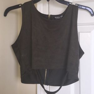 FASHION NOVA Olive Green Crop Top 🍍