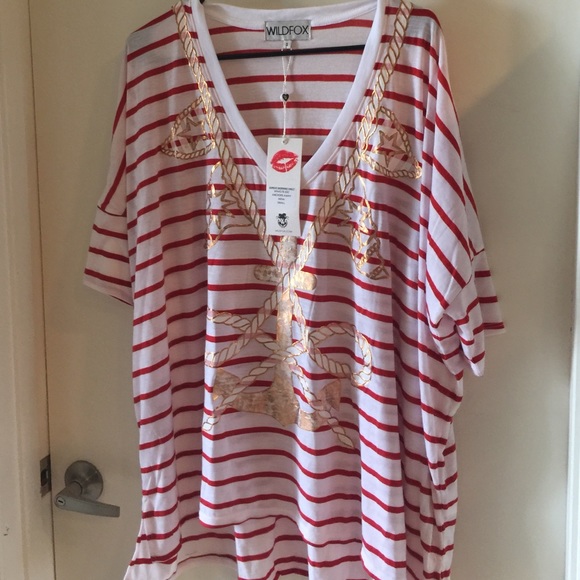 Wildfox Anchors Away Sunday Morning V Neck