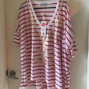 Wildfox Anchors Away Sunday Morning V Neck