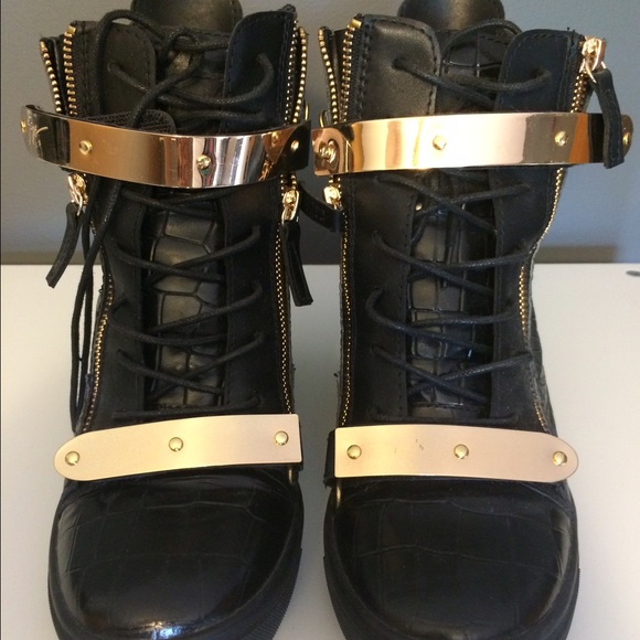 Black Wedge Sneaker