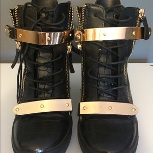 Black Wedge Sneaker