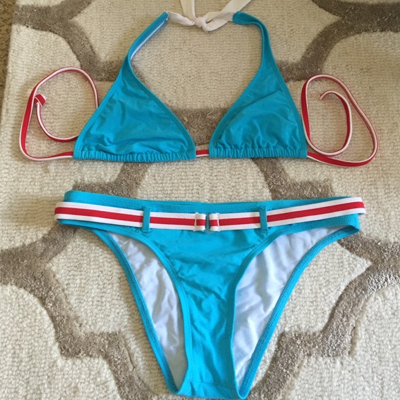 Two piece belted bikini