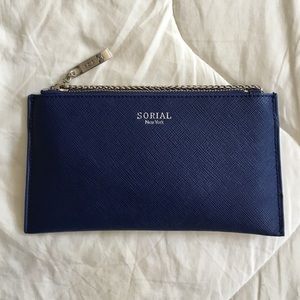 Sorial Saffiano Sapphire Chain Wallet