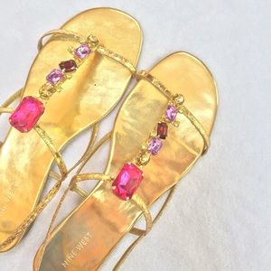 Embellished Nine West Sandals