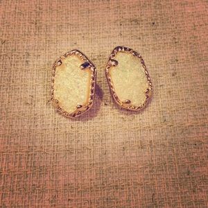 Cream colored Druzy designer inspired earrings