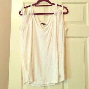 White top with peep shoulder!