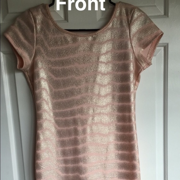 Blush pink/gold bodycon