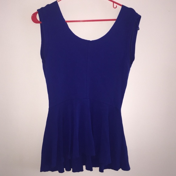 Royal Blue Peplum Top 💙 - Picture 1 of 3