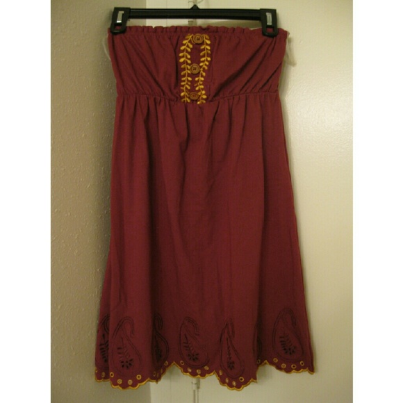 Garnet and Gold Strapless Dress Florida State FSU