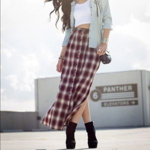 Unif "Nevermind" plaid skirt