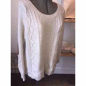 Coincidence & Chance Oatmeal Cable Knit Sweater