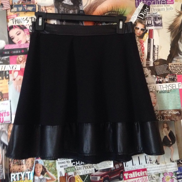 Black Mini Skater Skirt