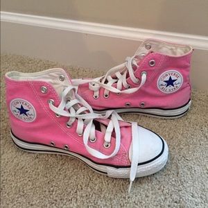 Pink Converse high tops