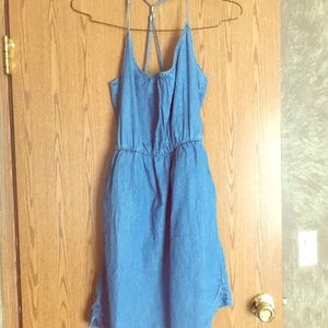 Blue jean mini dress