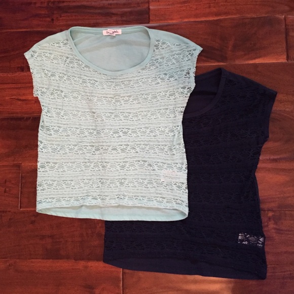 Two Aeropostale lace front shirts