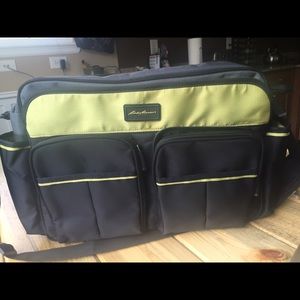 Eddie Bauer Messenger Diaper Bag with changing pad