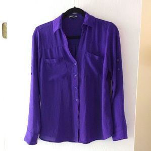 Express Portfino shirt in royal purple