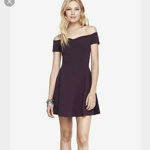 Express off the shoulder skater dress