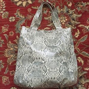 NWOT reptile print tote bag