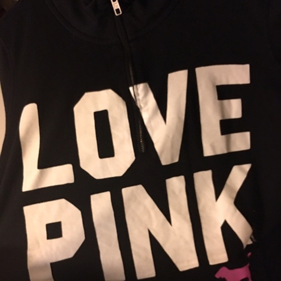 Victoria's secret pink half zipper jacket.