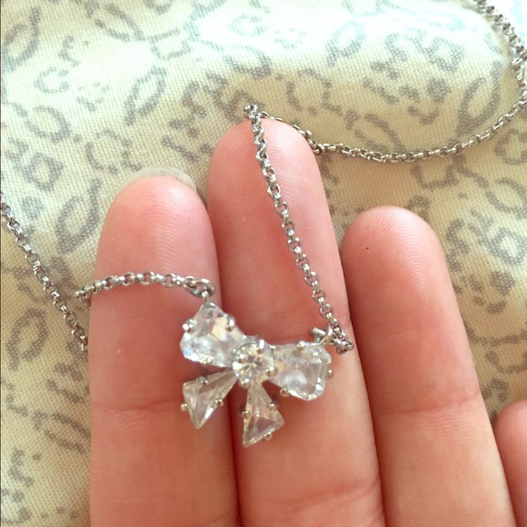 Juicy Couture Jewelry - Juicy Couture Cubic Zirconia Bow Necklace