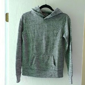 Textured elbow patch hoodie