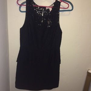 Black flower lace pattern dress