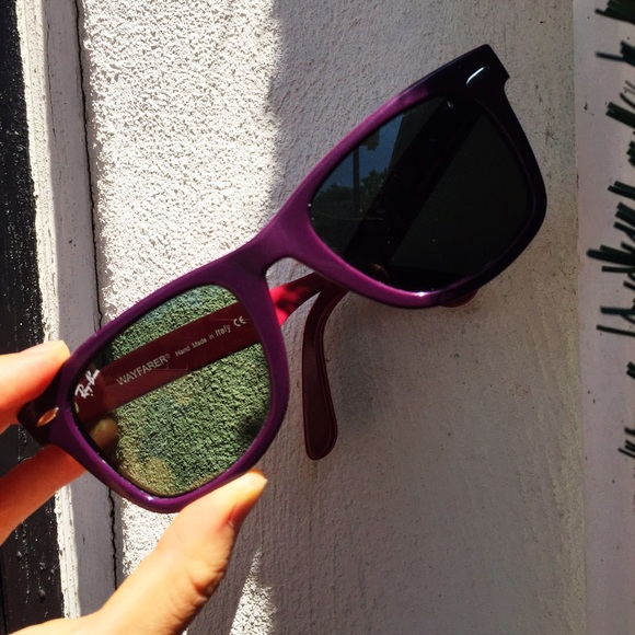 Authentic Ray-Ban Purple Wayfarer with Pink Arms