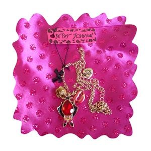 BETSEY JOHNSON BAT NECKLACE.