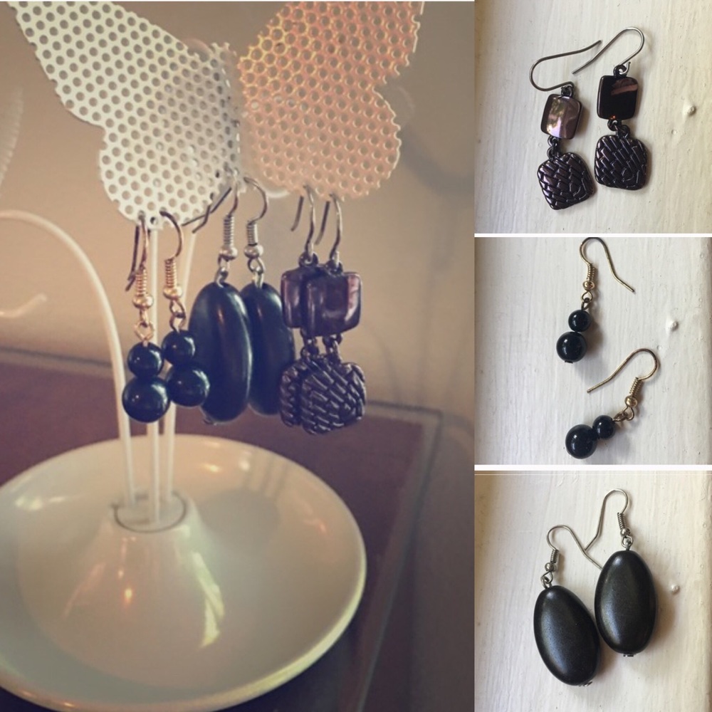 3 pairs of cute drop hook earrings!