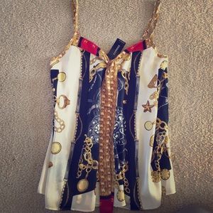 Nautical silk tank - NWT