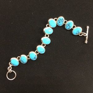 Sterling silver turquoise bracelet
