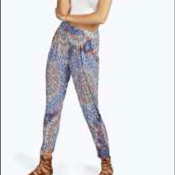 Freya printed slinky harem trousers