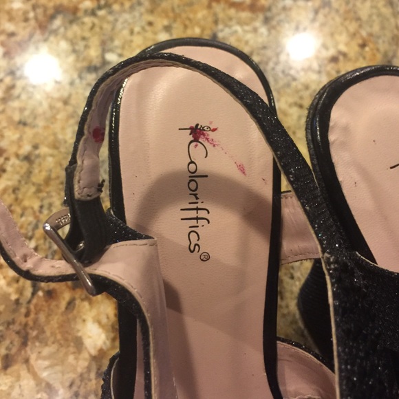 Beautiful black sparkly wedges - Picture 4 of 4