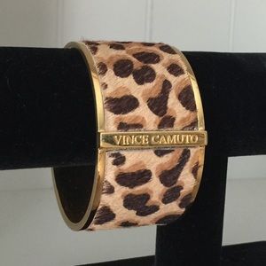Vince Camuto calf-hair leopard print bangle