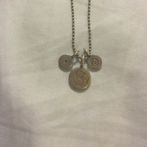 Sundance catalog Sterling silver "om" necklace.